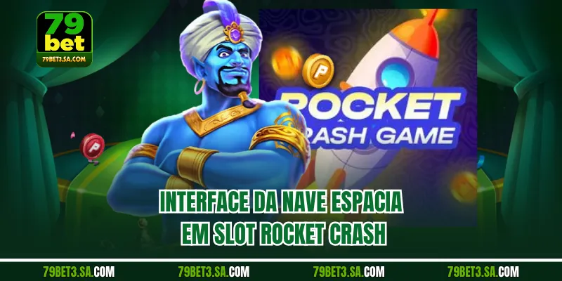 Interface da nave espacial em Slot Rocket Crash