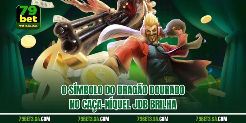 O símbolo do Dragão Dourado no caça-níquel JDB brilha